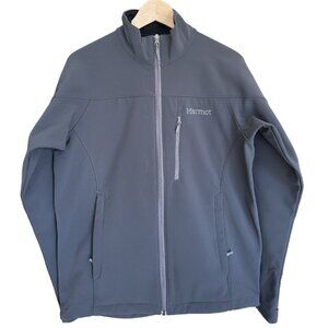 Marmot Men’s Softshell Jacket Small Dark Gray Full Zip Fleece Lined Outdoor